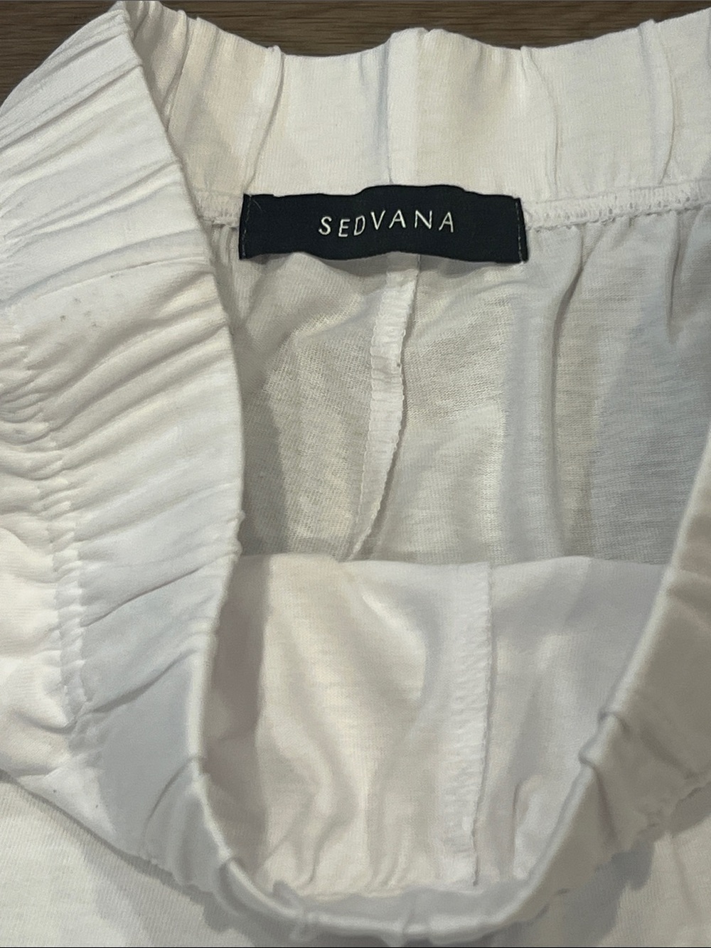 NWT Sedvana Swedish White Elastic Waist Lounge Shorts Cotton & Modal Comfy Relax - Picture 5 of 13